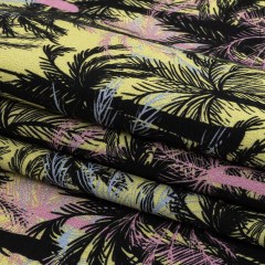 Mood Exclusive Yellow Moonlit Palms Stretch Cotton Sateen Mood Exclusive Yellow Moonlit Palms Stretch Cotton Sateen