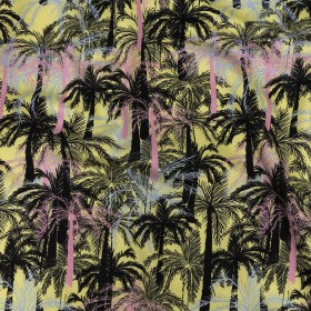 Mood Exclusive Yellow Moonlit Palms Stretch Cotton Sateen Mood Exclusive Yellow Moonlit Palms Stretch Cotton Sateen