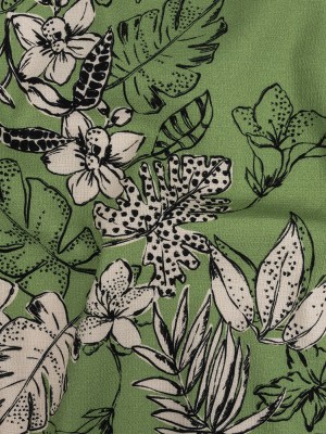 Mood Exclusive Green Warning Spots Stretch Cotton Woven Mood Exclusive Green Warning Spots Stretch Cotton Woven