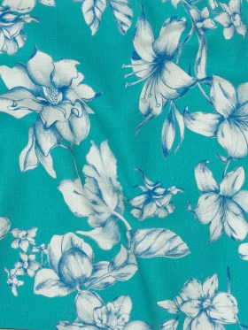 Mood Exclusive Turquoise Breath of Narcissus Stretch Cotton Woven Mood Exclusive Turquoise Breath of Narcissus Stretch Cotton Woven