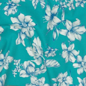 Mood Exclusive Turquoise Breath of Narcissus Stretch Cotton Woven Mood Exclusive Turquoise Breath of Narcissus Stretch Cotton Woven
