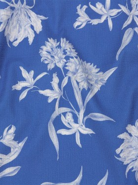Mood Exclusive Cobalt Blue Camellia Mirage Stretch Cotton Woven Mood Exclusive Cobalt Blue Camellia Mirage Stretch Cotton Woven