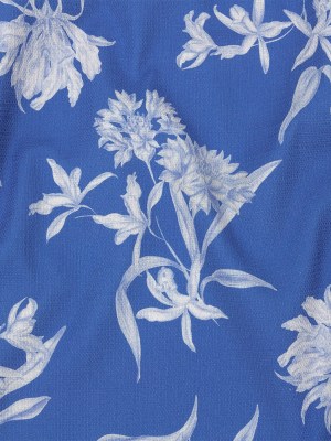 Mood Exclusive Cobalt Blue Camellia Mirage Stretch Cotton Woven Mood Exclusive Cobalt Blue Camellia Mirage Stretch Cotton Woven