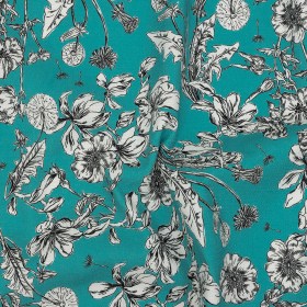 Mood Exclusive Turquoise Dandelion Drift Stretch Cotton Woven Mood Exclusive Turquoise Dandelion Drift Stretch Cotton Woven