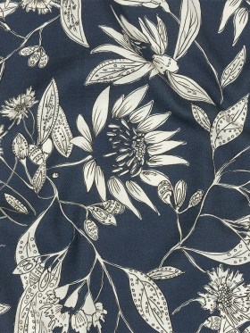 Mood Exclusive Blue Illustrated Cultivation Stretch Cotton Woven Mood Exclusive Blue Illustrated Cultivation Stretch Cotton Woven