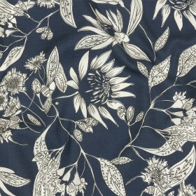 Mood Exclusive Blue Illustrated Cultivation Stretch Cotton Woven Mood Exclusive Blue Illustrated Cultivation Stretch Cotton Woven