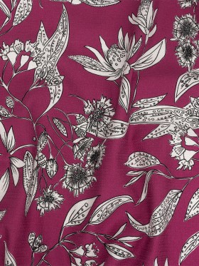 Mood Exclusive Pink Illustrated Cultivation Stretch Cotton Woven Mood Exclusive Pink Illustrated Cultivation Stretch Cotton Woven