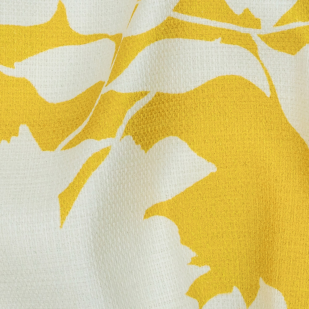 Mood Exclusive Yellow Sultry Silhouettes Stretch Cotton Woven