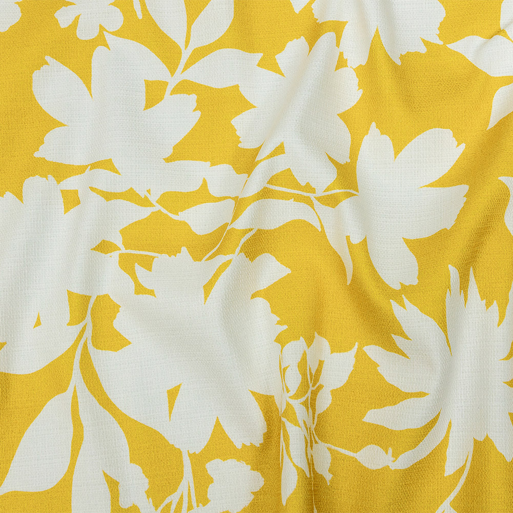 Mood Exclusive Yellow Sultry Silhouettes Stretch Cotton Woven Mood Exclusive Yellow Sultry Silhouettes Stretch Cotton Woven