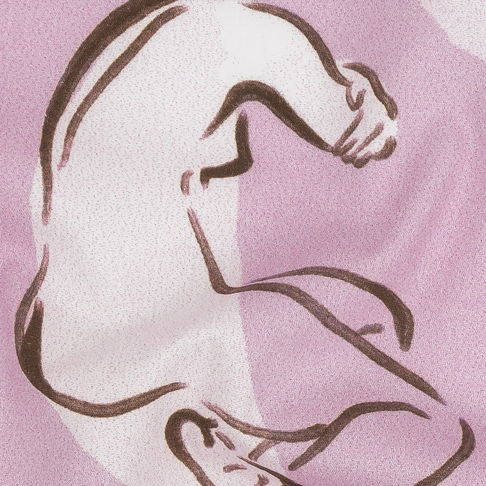 Mood Exclusive Pale Pink Gestural Expressions Stretch Cotton Poplin Mood Exclusive Pale Pink Gestural Expressions Stretch Cotton Poplin