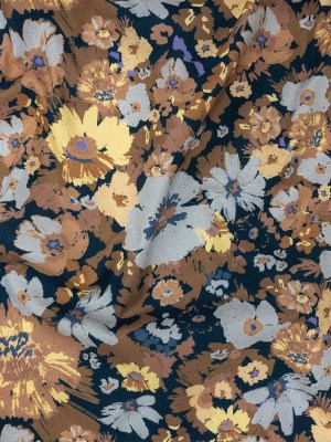 Mood Exclusive Marine Blue Zinnia Pop Stretch Cotton Poplin Mood Exclusive Marine Blue Zinnia Pop Stretch Cotton Poplin