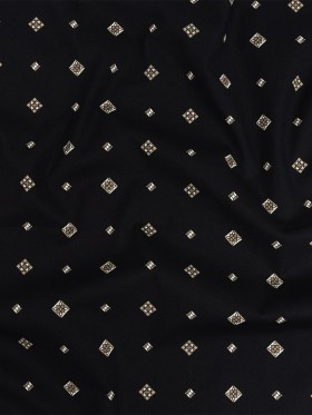 Mood Exclusive Black Geometric Gems Stretch Cotton Poplin Mood Exclusive Black Geometric Gems Stretch Cotton Poplin