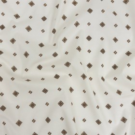 Mood Exclusive Off-White Geometric Gems Stretch Cotton Poplin Mood Exclusive Off-White Geometric Gems Stretch Cotton Poplin