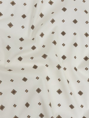Mood Exclusive Off-White Geometric Gems Stretch Cotton Poplin Mood Exclusive Off-White Geometric Gems Stretch Cotton Poplin