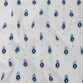 Mood Exclusive White Evil Eye Stretch Cotton Poplin Mood Exclusive White Evil Eye Stretch Cotton Poplin