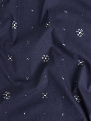 Mood Exclusive Navy Wisps of Wonder Stretch Cotton Poplin Mood Exclusive Navy Wisps of Wonder Stretch Cotton Poplin