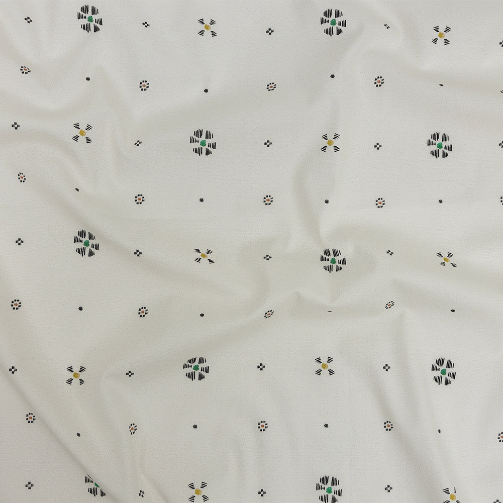 Mood Exclusive Off-White Wisps of Wonder Stretch Cotton Poplin Mood Exclusive Off-White Wisps of Wonder Stretch Cotton Poplin