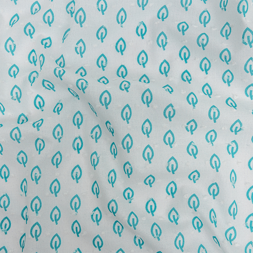 Mood Exclusive Sapphire Blue Metaphysical Fronds Swiss Dot Mood Exclusive Sapphire Blue Metaphysical Fronds Swiss Dot