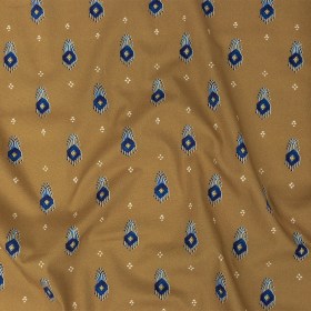 Mood Exclusive Golden Brown Evil Eye Stretch Cotton Poplin Mood Exclusive Golden Brown Evil Eye Stretch Cotton Poplin