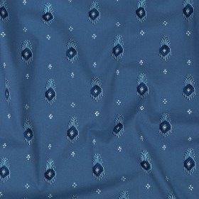 Mood Exclusive Dusty Blue Evil Eye Stretch Cotton Poplin Mood Exclusive Dusty Blue Evil Eye Stretch Cotton Poplin