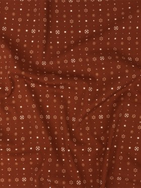 Mood Exclusive Terracotta Celestial Shapes Stretch Cotton Poplin Mood Exclusive Terracotta Celestial Shapes Stretch Cotton Poplin