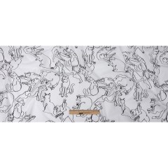 Mood Exclusive White Kitty Kraze Cotton Poplin Mood Exclusive White Kitty Kraze Cotton Poplin