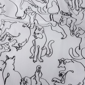 Mood Exclusive White Kitty Kraze Cotton Poplin Mood Exclusive White Kitty Kraze Cotton Poplin