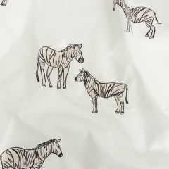 Mood Exclusive White Zany Zebras Cotton Poplin Mood Exclusive White Zany Zebras Cotton Poplin