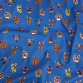 Mood Exclusive Bright Blue Hide-and-Seek Stretch Brushed Cotton Twill Mood Exclusive Bright Blue Hide-and-Seek Stretch Brushed Cotton Twill