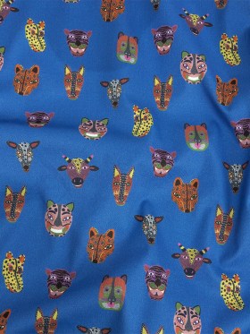 Mood Exclusive Bright Blue Hide-and-Seek Stretch Brushed Cotton Twill Mood Exclusive Bright Blue Hide-and-Seek Stretch Brushed Cotton Twill