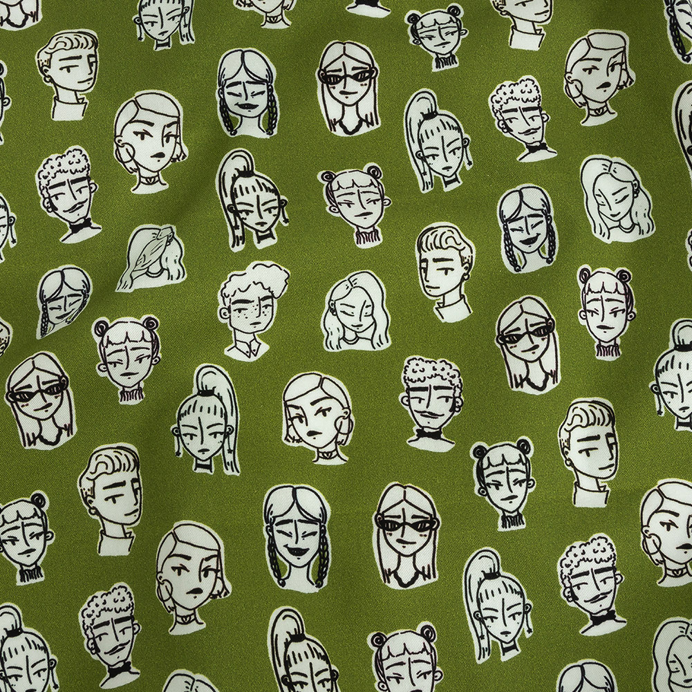 Mood Exclusive Grass Green Emotionally Colored Stretch Brushed Cotton Twill Mood Exclusive Grass Green Emotionally Colored Stretch Brushed Cotton Twill