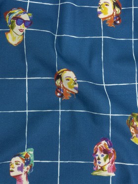 Mood Exclusive Bright Blue Outside the Box Stretch Brushed Cotton Twill Mood Exclusive Bright Blue Outside the Box Stretch Brushed Cotton Twill