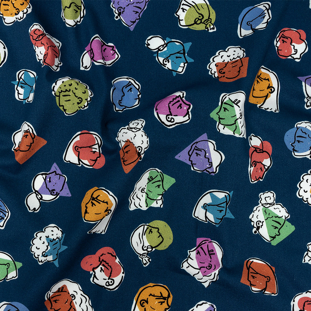 Mood Exclusive Bright Navy Face the Facts Stretch Brushed Cotton Twill Mood Exclusive Bright Navy Face the Facts Stretch Brushed Cotton Twill