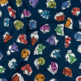 Mood Exclusive Bright Navy Face the Facts Stretch Brushed Cotton Twill Mood Exclusive Bright Navy Face the Facts Stretch Brushed Cotton Twill