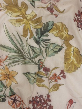 Mood Exclusive Beige Verdant Investigation Crinkled Cotton Voile Mood Exclusive Beige Verdant Investigation Crinkled Cotton Voile