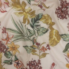 Mood Exclusive Beige Verdant Investigation Crinkled Cotton Voile Mood Exclusive Beige Verdant Investigation Crinkled Cotton Voile