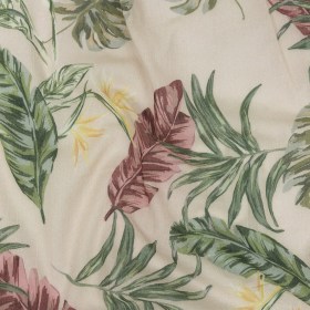 Mood Exclusive Beige Frond Feelings Crinkled Cotton Voile Mood Exclusive Beige Frond Feelings Crinkled Cotton Voile