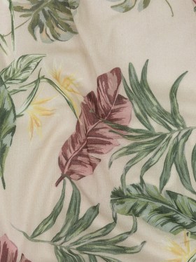 Mood Exclusive Beige Frond Feelings Crinkled Cotton Voile Mood Exclusive Beige Frond Feelings Crinkled Cotton Voile