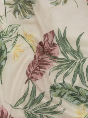 Mood Exclusive Beige Frond Feelings Crinkled Cotton Voile Mood Exclusive Beige Frond Feelings Crinkled Cotton Voile