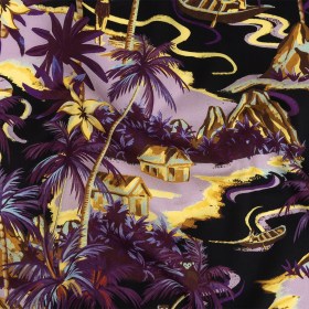 Mood Exclusive Purple and Yellow Seaside Sanctuary Cotton Voile Mood Exclusive Purple and Yellow Seaside Sanctuary Cotton Voile