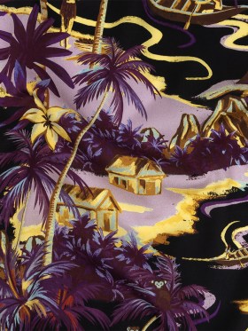 Mood Exclusive Purple and Yellow Seaside Sanctuary Cotton Voile Mood Exclusive Purple and Yellow Seaside Sanctuary Cotton Voile