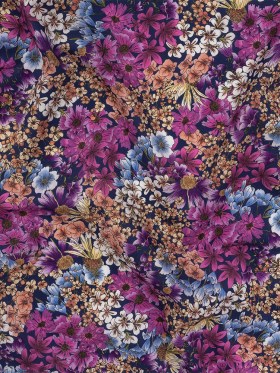 Mood Exclusive Navy Patchwork Perennials Cotton Voile Mood Exclusive Navy Patchwork Perennials Cotton Voile