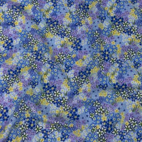 Mood Exclusive Sky Blue Forget Me Not Flourishes Cotton Voile Mood Exclusive Sky Blue Forget Me Not Flourishes Cotton Voile