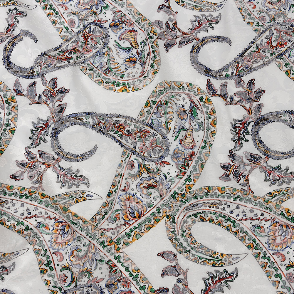 Stretch Floral Jacquard Print – Orange Paisley – Mood Exclusive Stratagem Sophistication Stretch Floral Jacquard Print – Orange Paisley – Mood Exclusive Stratagem Sophistication