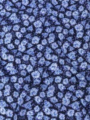 Mood Exclusive Midnight Blue Parisian Perennials Cotton Voile Mood Exclusive Midnight Blue Parisian Perennials Cotton Voile