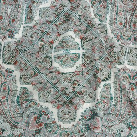 Stretch Floral Jacquard Print – Jade and Orange Ornate Medallions – Mood Exclusive Interlocking Configurations Stretch Floral Jacquard Print – Jade and Orange Ornate Medallions – Mood Exclusive Interlocking Configurations