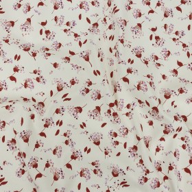 Stretch Cotton Twill Print – Rust and White Dandelion Floral – Mood Exclusive Feeling Dandy Stretch Cotton Twill Print – Rust and White Dandelion Floral – Mood Exclusive Feeling Dandy