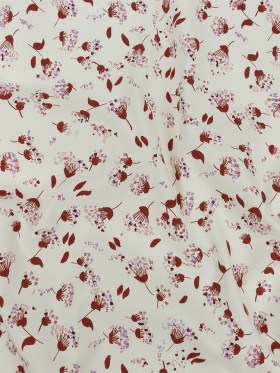 Stretch Cotton Twill Print – Rust and White Dandelion Floral – Mood Exclusive Feeling Dandy Stretch Cotton Twill Print – Rust and White Dandelion Floral – Mood Exclusive Feeling Dandy