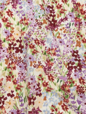 Stretch Cotton Twill Print – Off-White and Purple Floral – Mood Exclusive Wildflowers Willing Stretch Cotton Twill Print – Off-White and Purple Floral – Mood Exclusive Wildflowers Willing