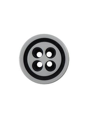 Black and White Bold 4-Hole Plastic Button – 28L/18mm Black and White Bold 4-Hole Plastic Button – 28L/18mm